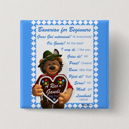 Dinky Bears初心者向けバイエルン 缶バッジ (正面)