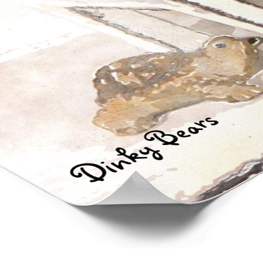 Dinky Bears水色 – 読s Bear ポスター (角)