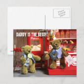 Dinky Bears：パパが最高の! ポストカード (正面/裏面)