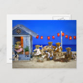 Dinky Bears:ビーチパーティー ポストカード (正面/裏面)