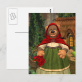 Dinky Bears:小さな赤い帽子 ポストカード (正面/裏面)