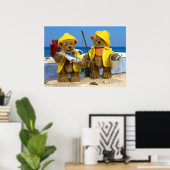 Dinky Bears：漁師 ポスター (ホームオフィス)