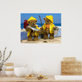 Dinky Bears：漁師 ポスター (キッチン)