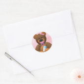 Dinky Bears Baby Girl ラウンドシール (封筒)