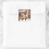 Dinky Bears Chef:スパゲッティとミートボール スクエアシール (バッグ)