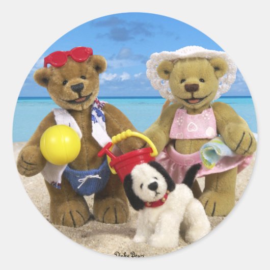 Dinky Bears Day at theビーチ ラウンドシール (正面)