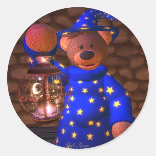 Dinky Bears Little Wizard ラウンドシール (正面)
