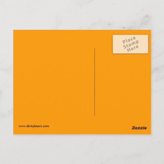 Dinky Bears Pumpkintrain ポストカード (裏面)