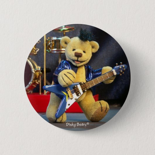 Dinky Bears: Rockstar 缶バッジ (正面)