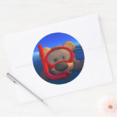 Dinky Bears: Snorkeler ラウンドシール (封筒)