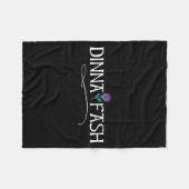 Dinna Fash Don't Worry Scottish Saying Thistle  フリースブランケット (正面(横))