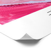 Dinner Date Cat Art Print Colorful Modern Japanese ポスター (角)