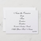  Dinner Invitation 招待状 (裏面)