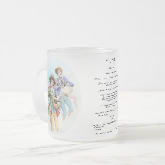 Dinner Invite at The Waldorf Astoria Hotel, 1907 フロストグラスマグカップ (正面左)