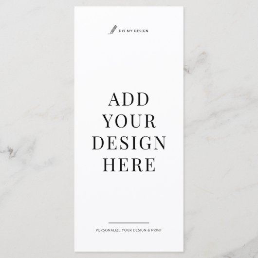 Dinner Menu Printing 4x9" Upload Your Design メニュー (裏面)