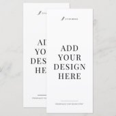 Dinner Menu Printing 4x9" Upload Your Design メニュー (正面/裏面)