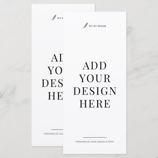 Dinner Menu Printing 4x9" Upload Your Design メニュー (正面/裏面)