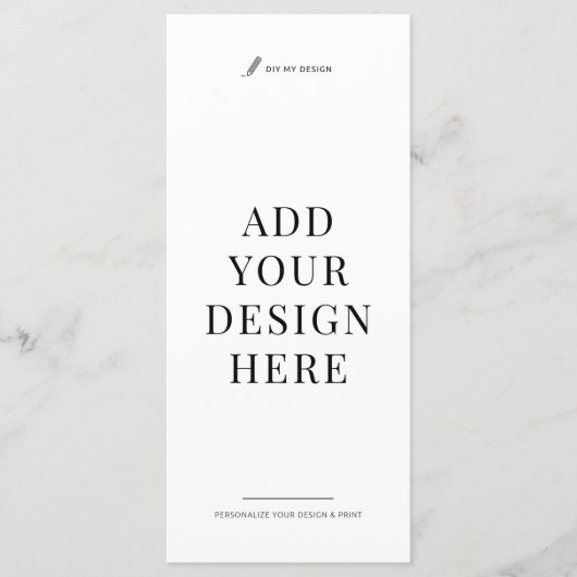 Dinner Menu Printing 4x9" Upload Your Design メニュー (正面)