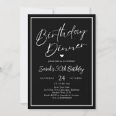Dinner Party Invitation Template Black Adult Any A 招待状 (正面)