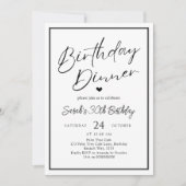 Dinner Party Invitation Template Black Adult Any A 招待状 (正面)