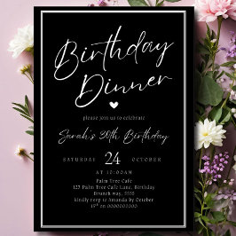 Dinner Party Invitation Template Black Adult Any A 招待状