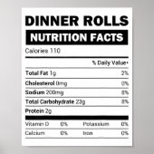 Dinner Rolls Nutrition Facts Family Matching Chris ポスター (正面)