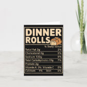 Dinner Rolls Nutrition Facts Funny Bread Food Desi カード (正面)