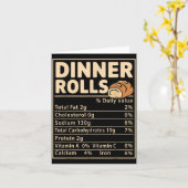 Dinner Rolls Nutrition Facts Funny Bread Food Desi カード (黄色い花)