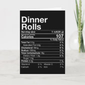 Dinner Rolls Nutrition Facts Thanksgiving Gifts Tu カード (正面)