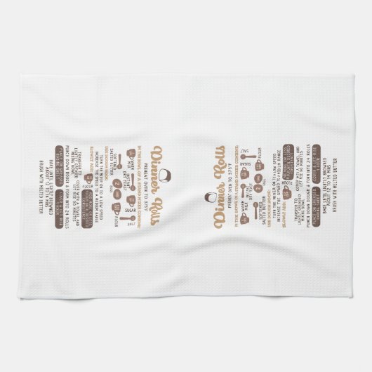 Dinner Rolls Recipe Kitchen Towel – Warm キッチンタオル (横)