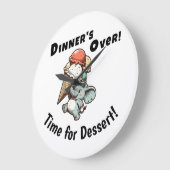 Dinner’s Over! Time for Dessert! ラージ壁時計 (傾斜)
