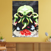 Dinner with Cthulhu キャンバスプリント (インサイチュ (リビング))