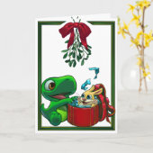 Dinnersaurusの挨拶状: キャンディおよびBunno カード (黄色い花)