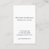 Dinnerwareロゴ |レストラン 名刺 (裏面)