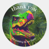 Dinoありがとうキッズジャングル ラウンドシール (正面)