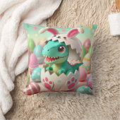 Dinoイースターサプライズ – イースター卵のかわいいTレックス クッション (ブランケット)