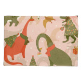 Dinoクリスマスパーティー:ツリーレックス 枕カバー (裏面)