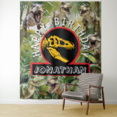 Dinoバースデーパーティーの背景 タペストリー (インサイチュ)