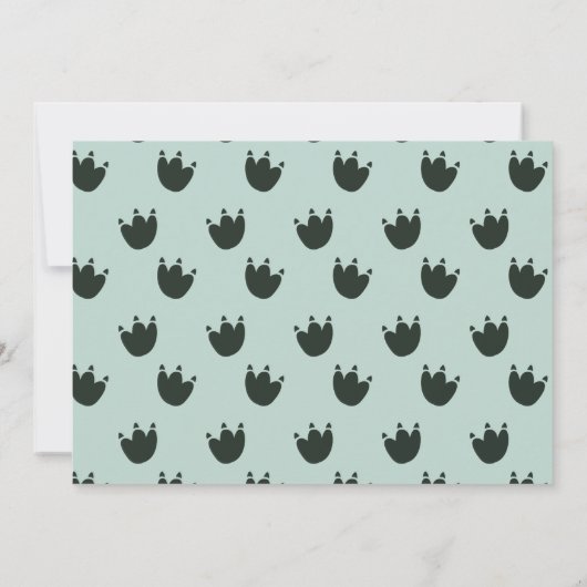 Dinoパーティー恐竜ボーイフォト1st誕生日 招待状 (裏面)