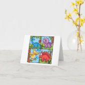 Dinoフレンズカ空白のード カード (黄色い花)