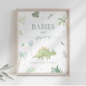 Dinoベビーは甘いPlease Take a Treat Sign ポスター