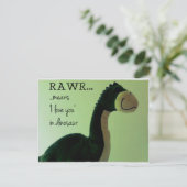 Dinoポストカードラーは「私は恐竜であなたを愛している」という意味だ ポストカード (スタンド正面)