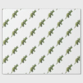 Dinoムード、恐竜アートギフトラップ ラッピングペーパー (フラット)