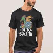 Dino分隊の未来の古生物学者の化石恐竜 Tシャツ (正面)