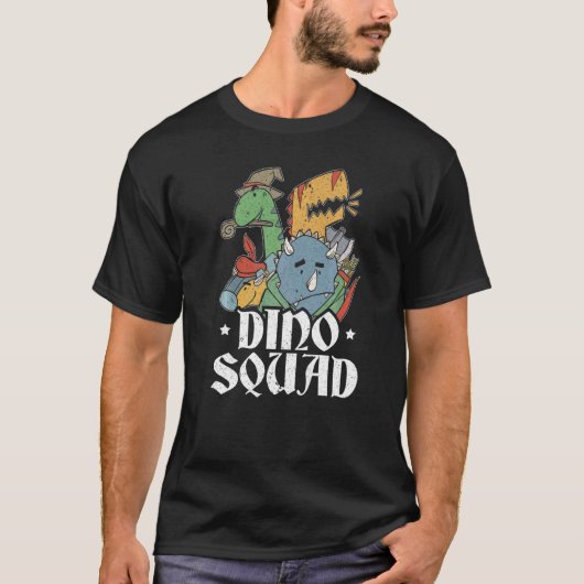 Dino分隊の未来の古生物学者の化石恐竜 Tシャツ (正面)