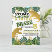 DINO恐竜の誕生日パーティー招子供へ待 招待状 (スタンド正面)