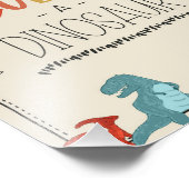 Dino恐竜の誕生日標識 フォトプリント (角)