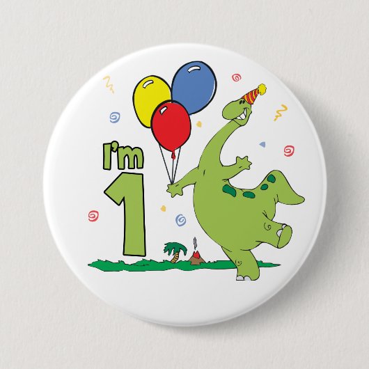 Dino最初の誕生日 缶バッジ (正面)
