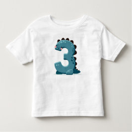 Dino番号ツリー トドラーTシャツ