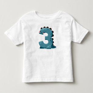 Dino番号ツリー トドラーTシャツ